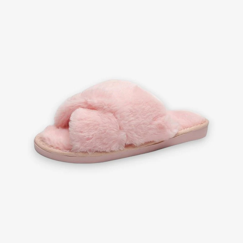 Chaussons femme brides croisées arrière ouvert - Image 2