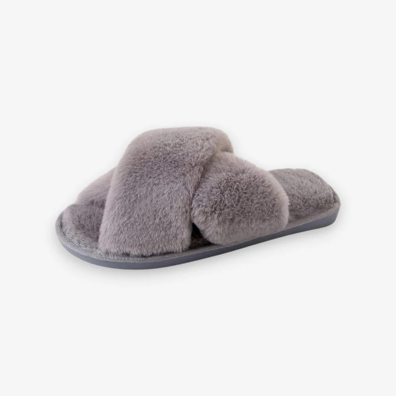 Chaussons femme brides croisées arrière ouvert - Image 4