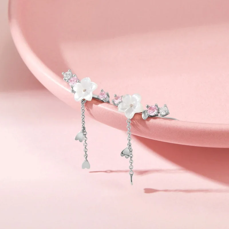Boucles d'Oreilles Pendantes Florales - Image 2