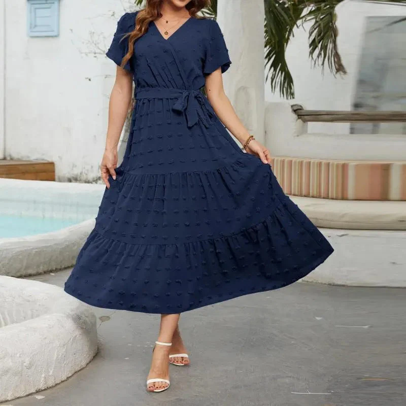 Anaya - Robe à pois suisses coupe fluide avec volants - Image 5