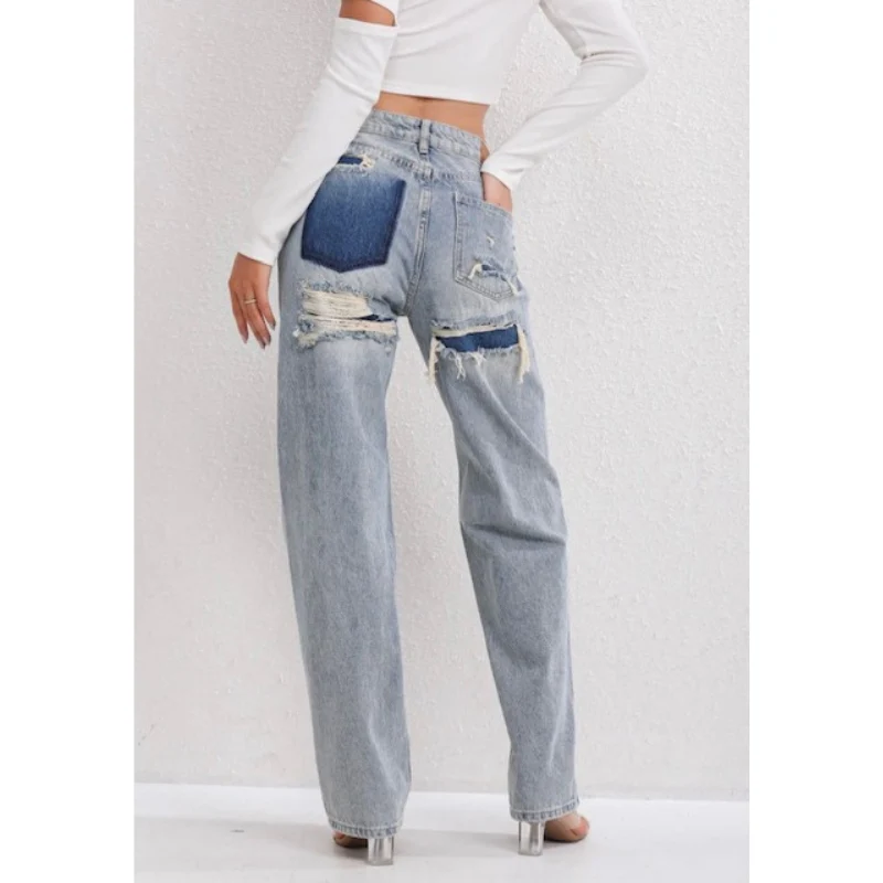 Jean Tendance à Poches Multiples et Coupe Décontractée - Image 2