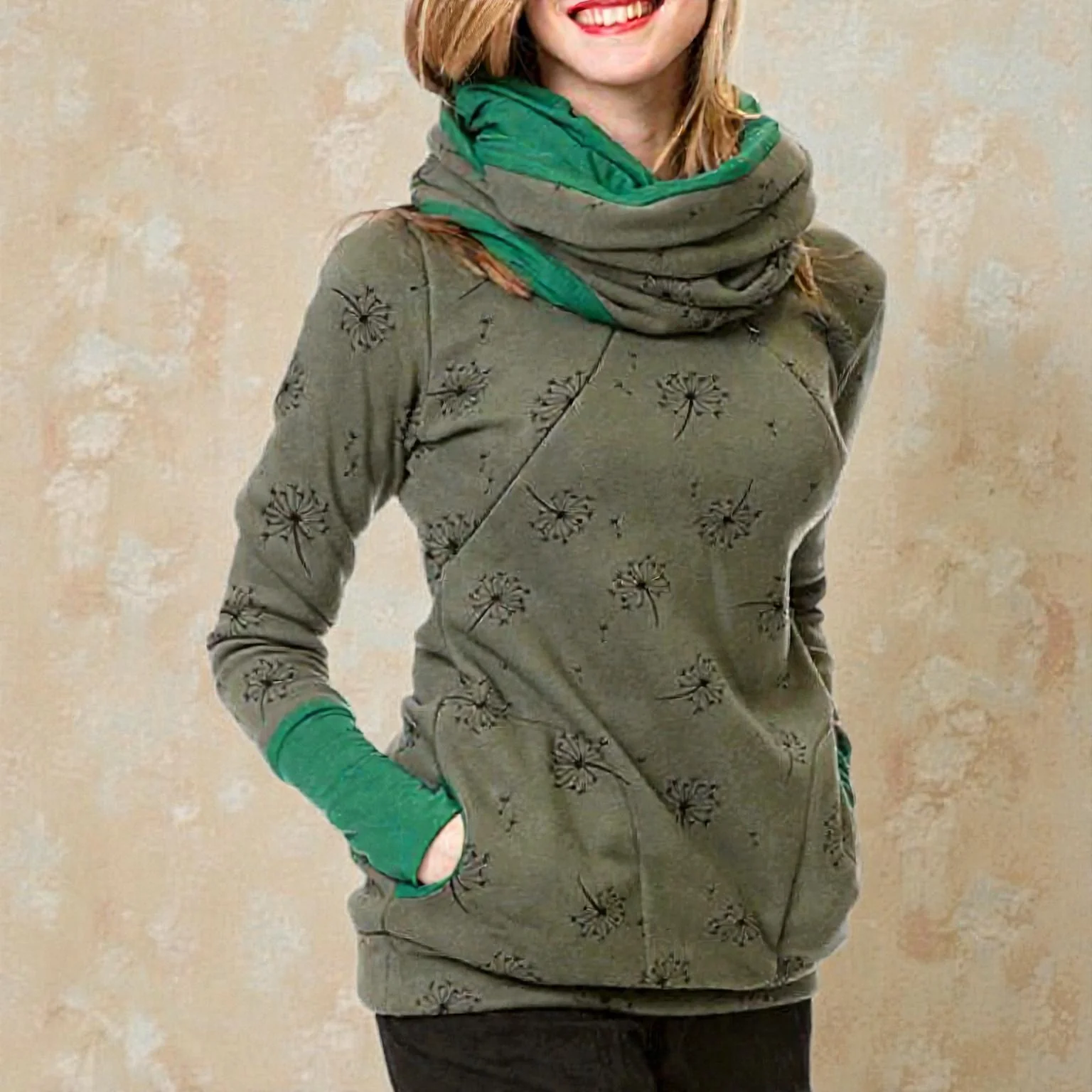 Anika – Sweat à capuche de maternité à manches longues avec poche - Image 7