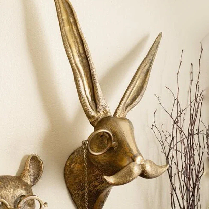 Sculpture tête d’animal en résine décorative - Image 3