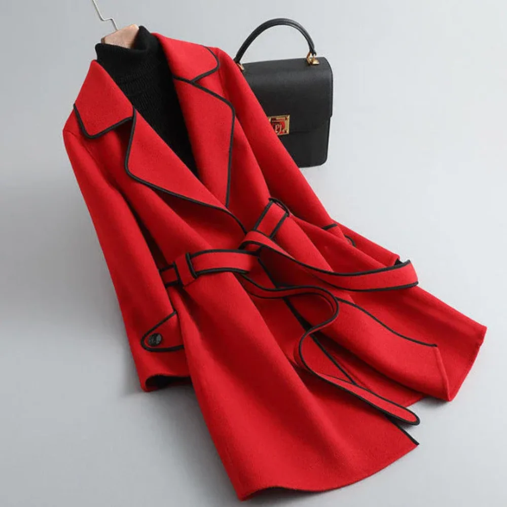 Manteau femme ceinturé manches longues - Image 4