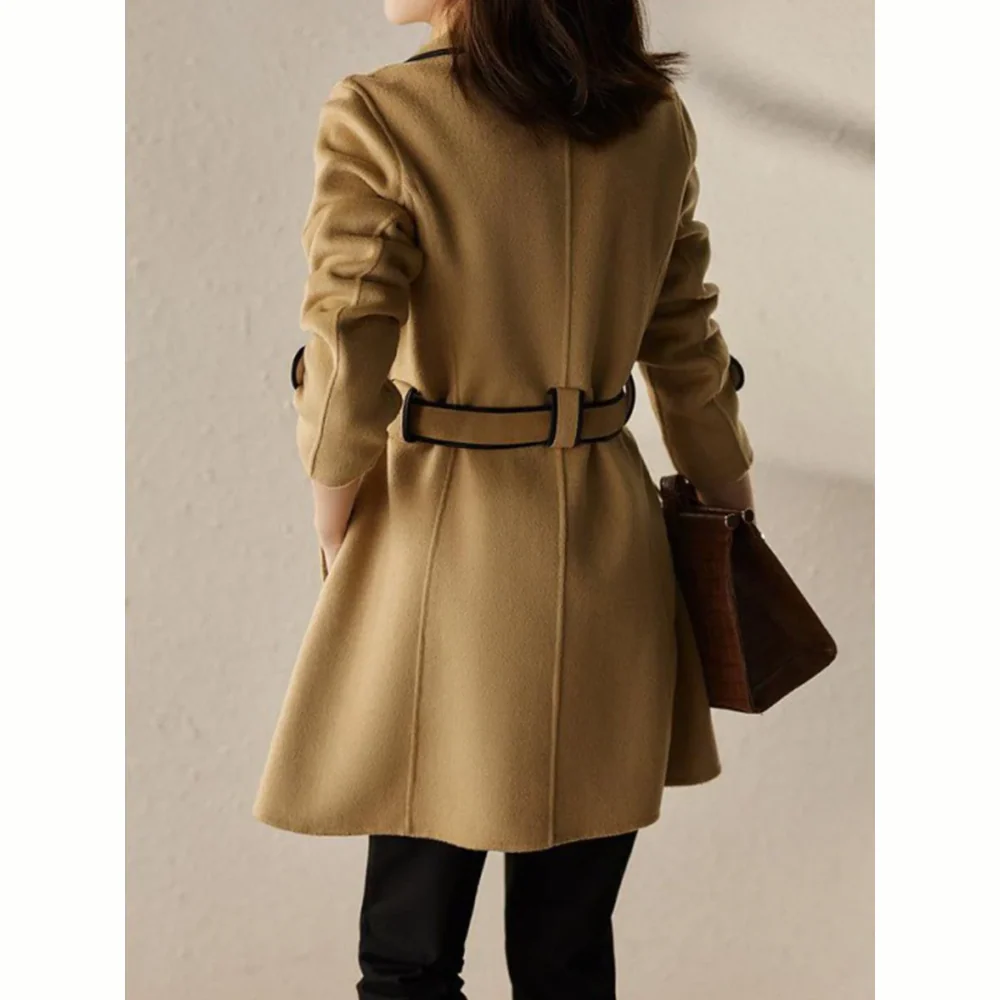 Manteau femme ceinturé manches longues - Image 5