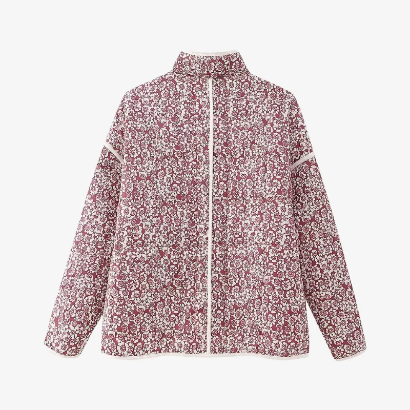 Veste femme manches longues imprimé floral avec poches avant - Image 2