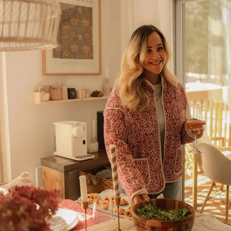 Veste femme manches longues imprimé floral avec poches avant - Image 5