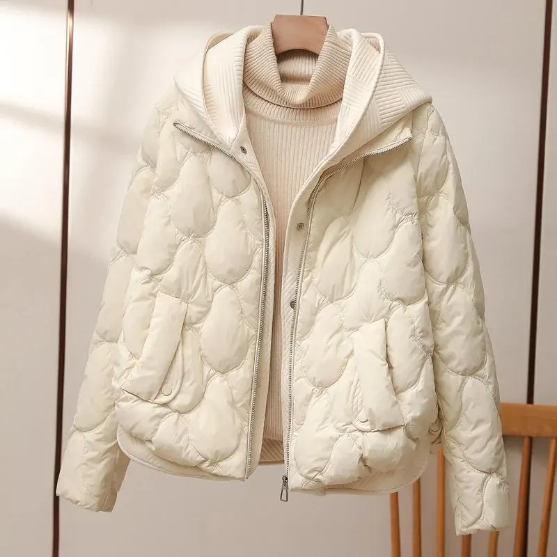 Manteau d'hiver femme matelassé à capuche