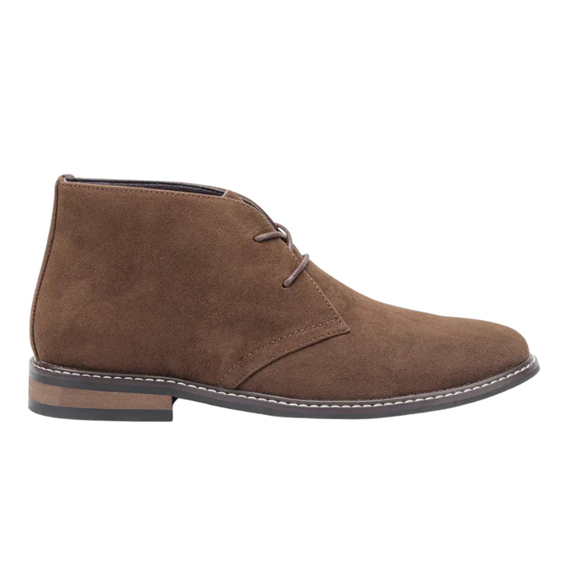Bottines rétro à lacets en daim synthétique avec bout rond - Image 2