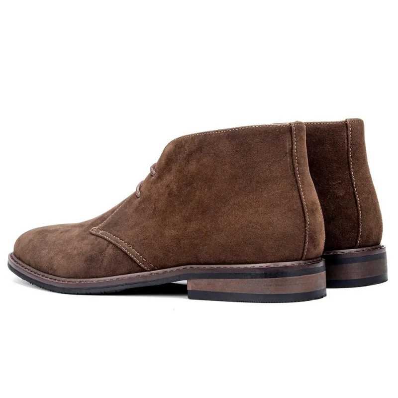 Bottines rétro à lacets en daim synthétique avec bout rond - Image 3