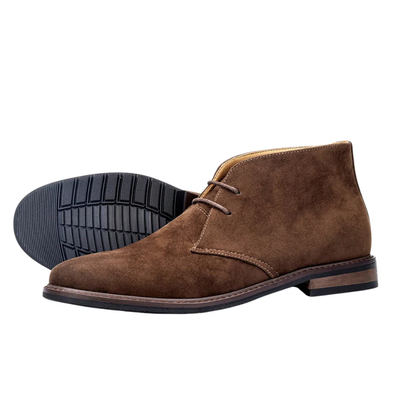 Bottines rétro à lacets en daim synthétique avec bout rond - Image 4