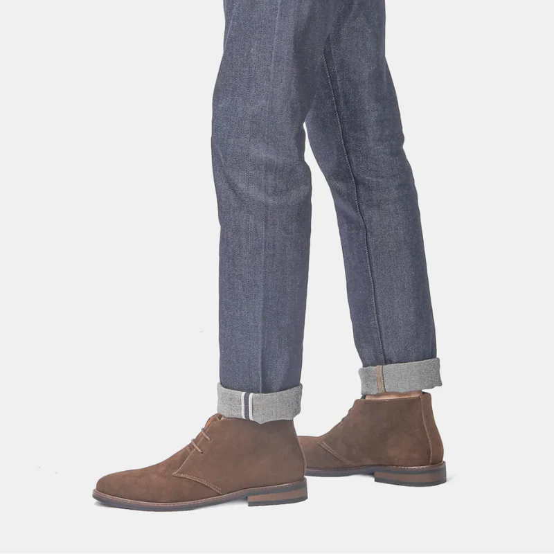 Bottines rétro à lacets en daim synthétique avec bout rond - Image 9