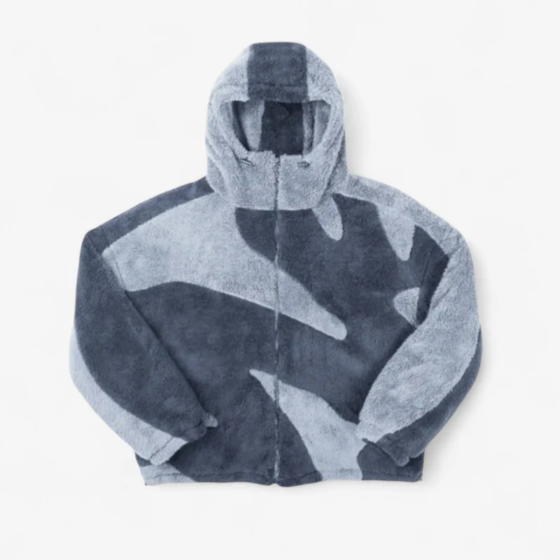 Veste homme à capuche en polaire zippée manches longues - Image 3