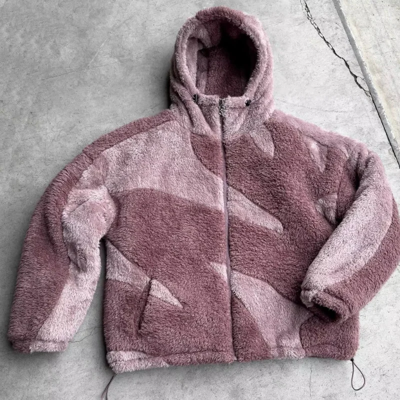 Veste homme à capuche en polaire zippée manches longues - Image 5