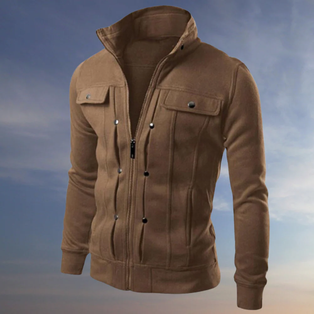 Veste zippée homme col montant manches longues - Image 5