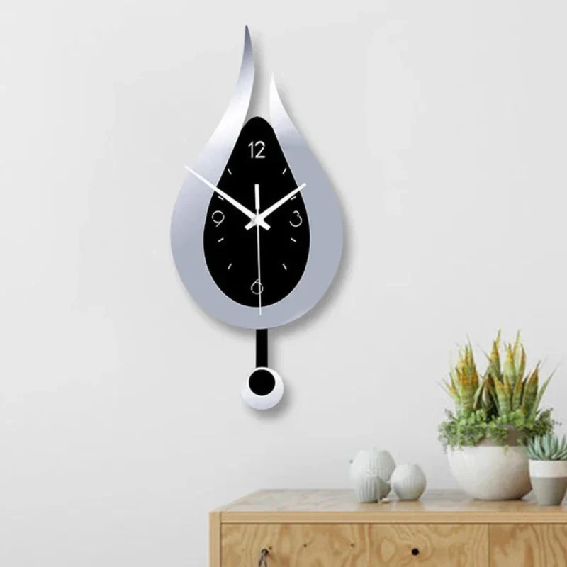 Horloge murale goutte d’eau avec pendule - Image 7
