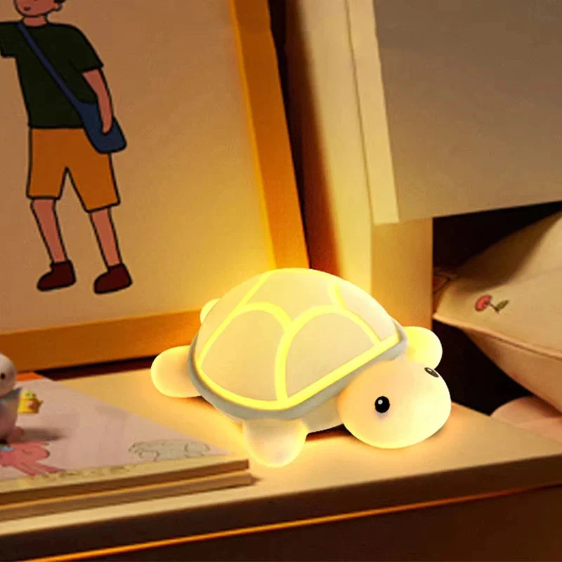 Lampe de table LED tortue veilleuse rechargeable USB-C - Image 3