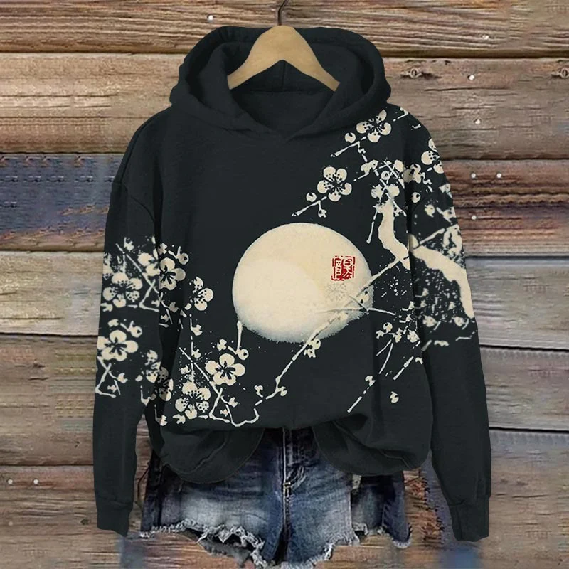 Aria – Sweat à capuche imprimé oversize à manches longues - Image 5