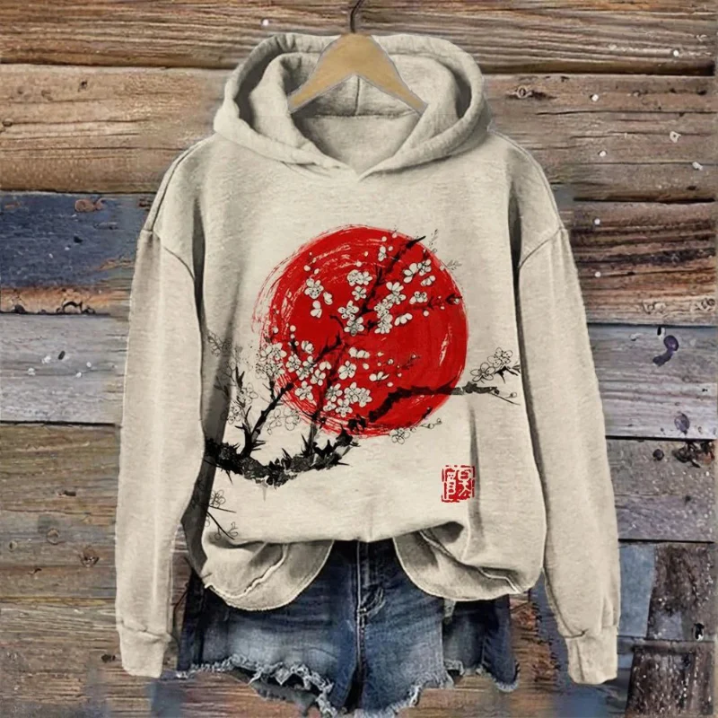 Aria – Sweat à capuche imprimé oversize à manches longues - Image 6