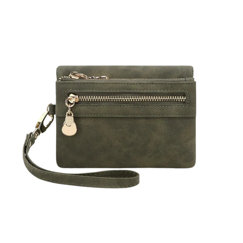 Porte-monnaie zippé avec poignée + poches latérales - Image 6