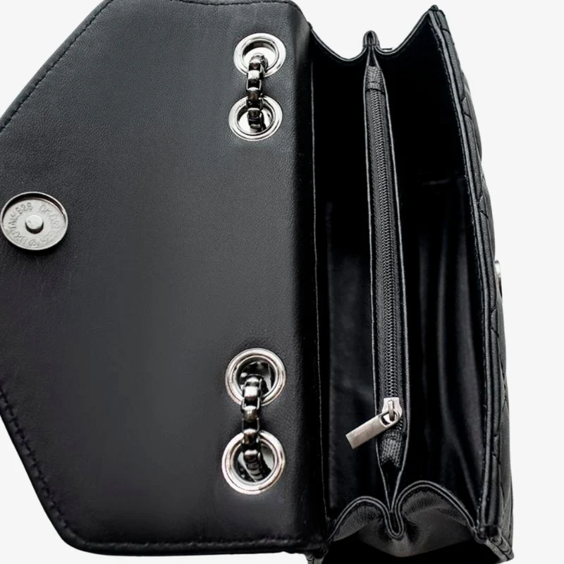 Sac bandoulière matelassé grande capacité avec pompons - Image 3