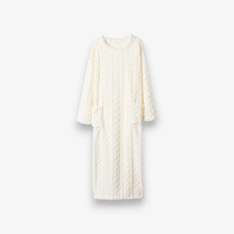 Robe femme manches longues col rond