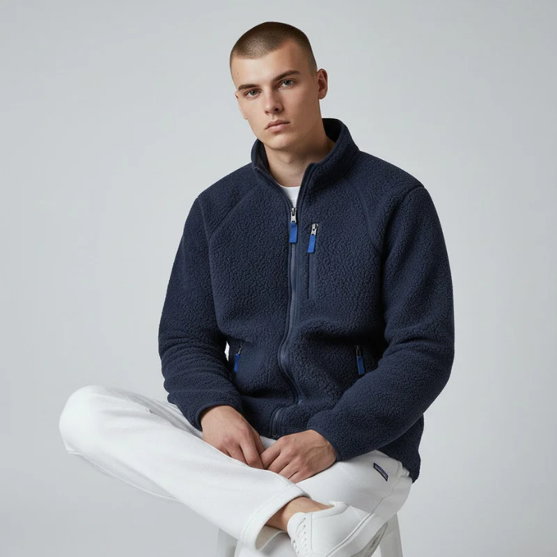 Arlo – Veste zippée à manches longues avec col montant et poches - Image 6