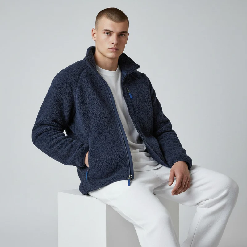 Arlo – Veste zippée à manches longues avec col montant et poches - Image 7