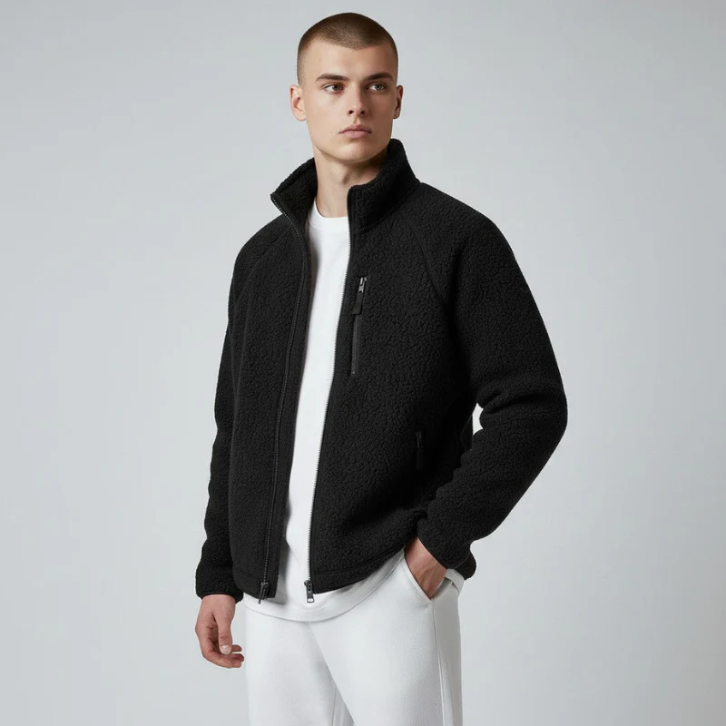 Arlo – Veste zippée à manches longues avec col montant et poches - Image 9