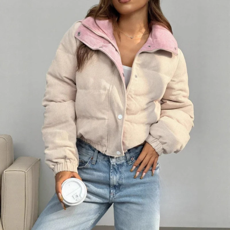 Arvina – Veste zippée à manches longues et col rabattu - Image 2