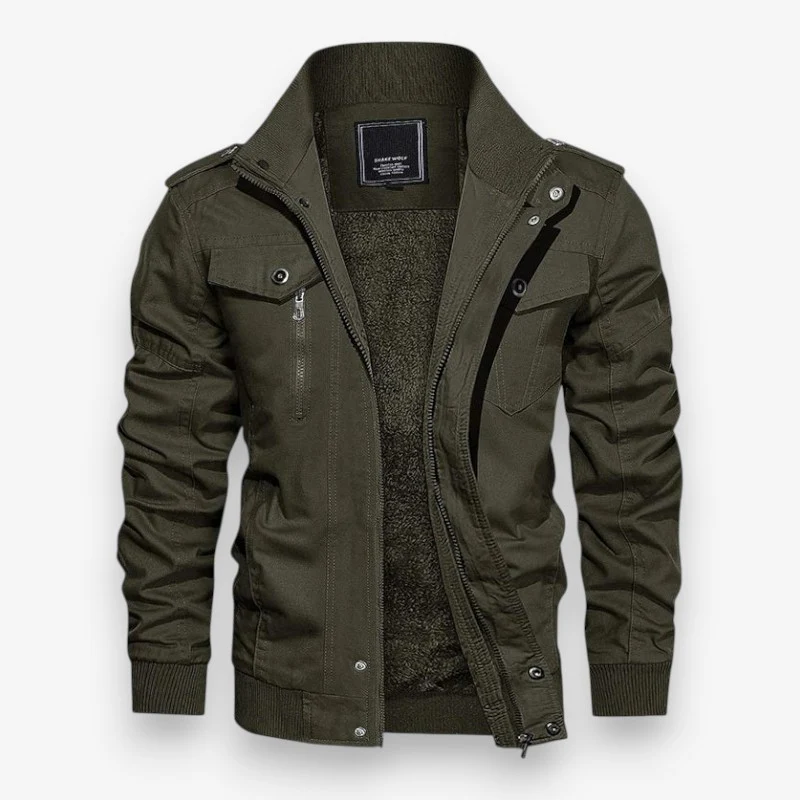 Asher – Veste à manches longues avec poches zippées et col montant - Image 2