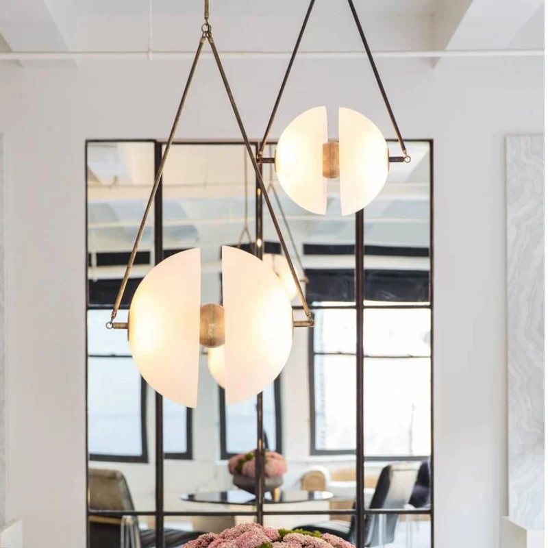 Suspension en verre blanche - Image 2