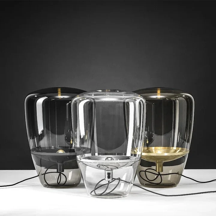 Lampe de table en verre design moderne
