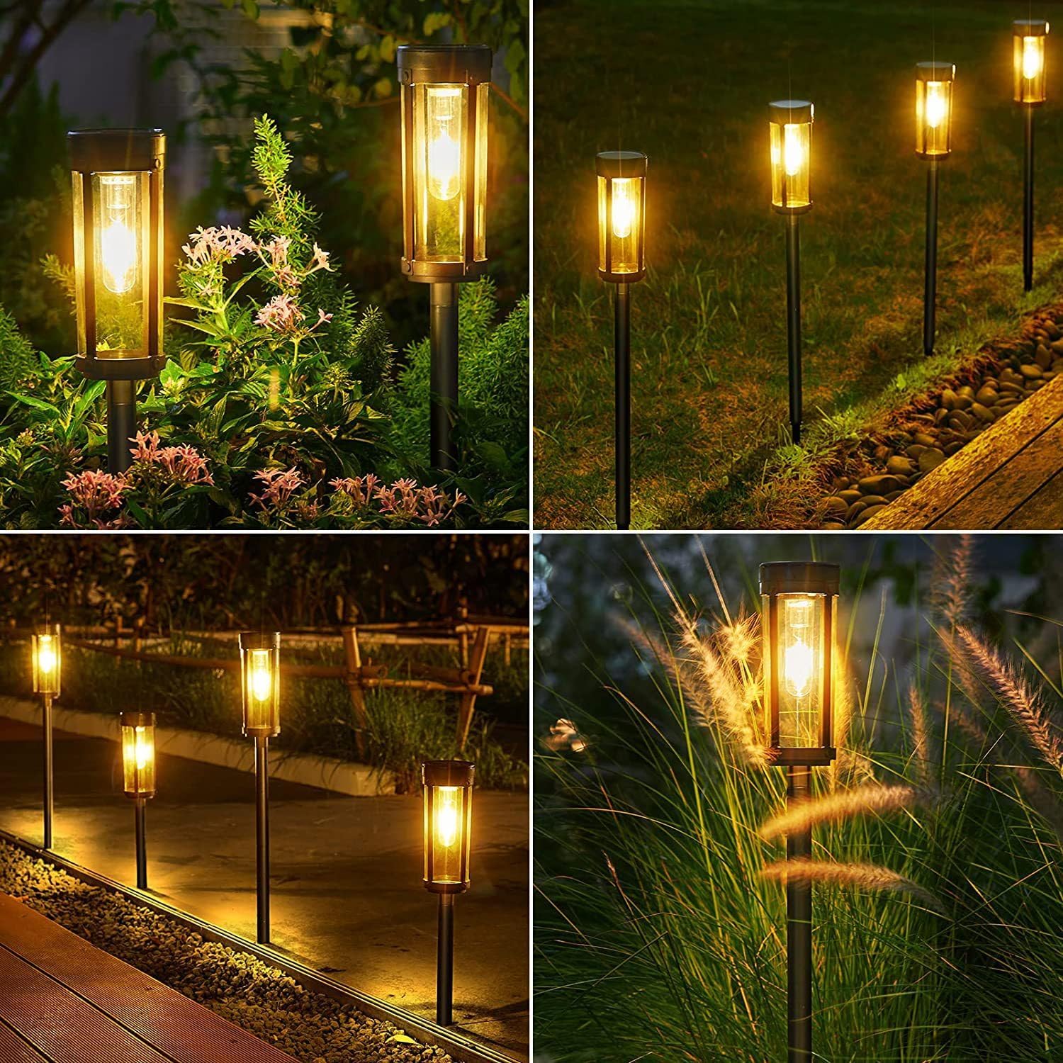 Lampes solaires de jardin modernes avec design d'ampoule - Image 3
