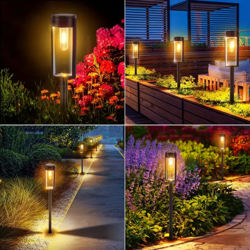 Lampes solaires de jardin modernes avec design d'ampoule - Image 4