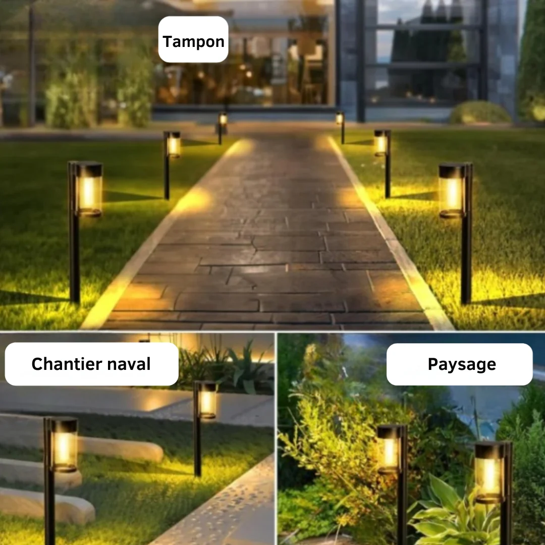Lampes solaires de jardin modernes avec design d'ampoule - Image 6