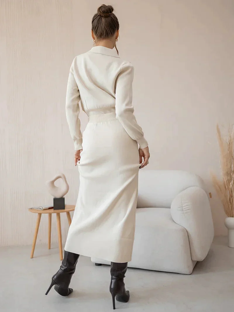Aurosa - Ensemble blazer et jupe style vintage - Image 5