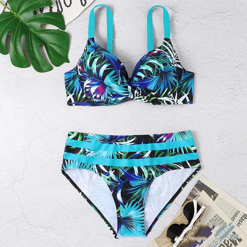 Bikini Ava ajusté motif feuilles - Image 3