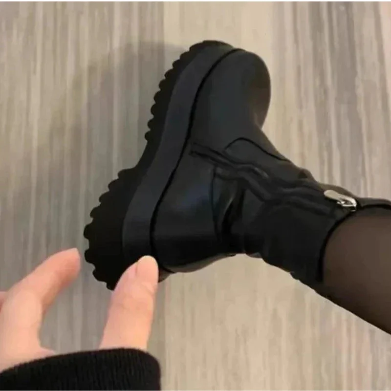 Ava – Bottines femme à grosses chevilles avec fermeture éclair latérale - Image 2