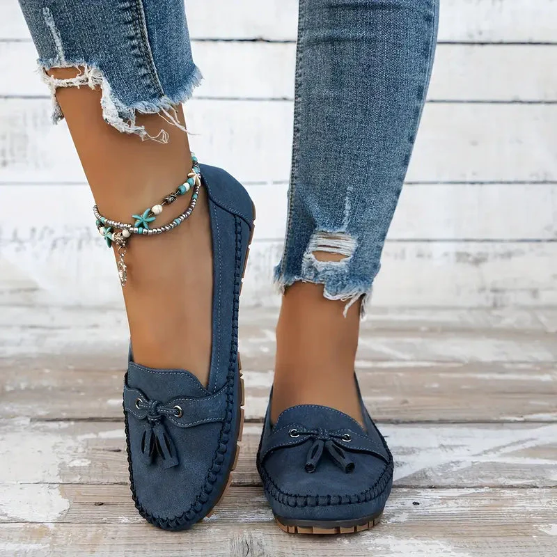 Mocassins femme à enfiler style classique