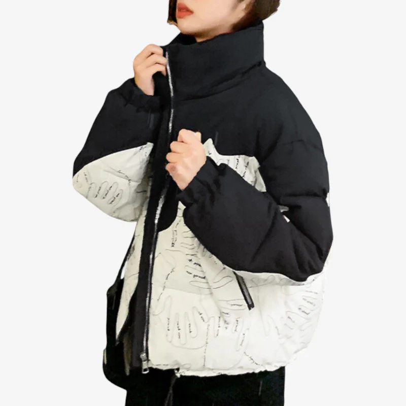 Veste femme à capuche ample zippée manches longues