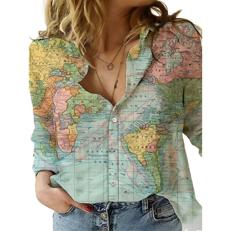 Blouse femme en coton-polyester