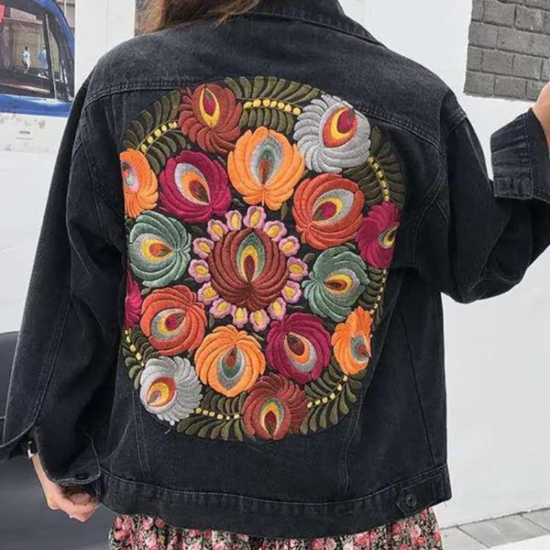 Veste bohème femme manches longues broderie dos - Image 4