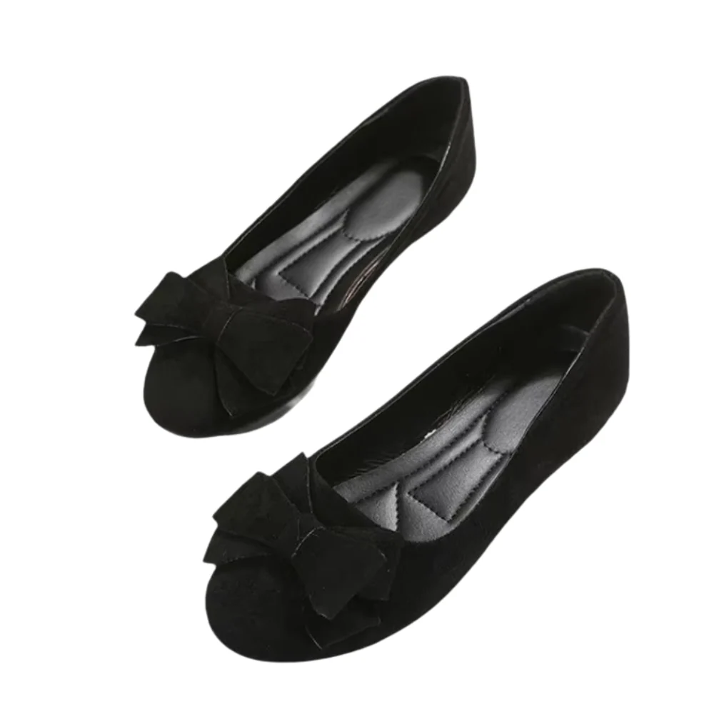 Chaussures Plates à Bout Rond avec Nœud Décoratif - Image 3