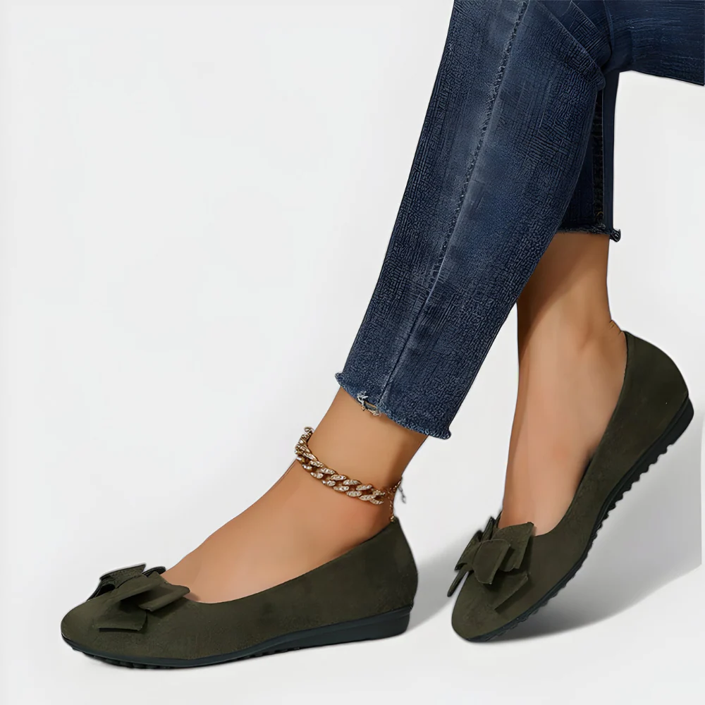 Chaussures Plates à Bout Rond avec Nœud Décoratif - Image 7
