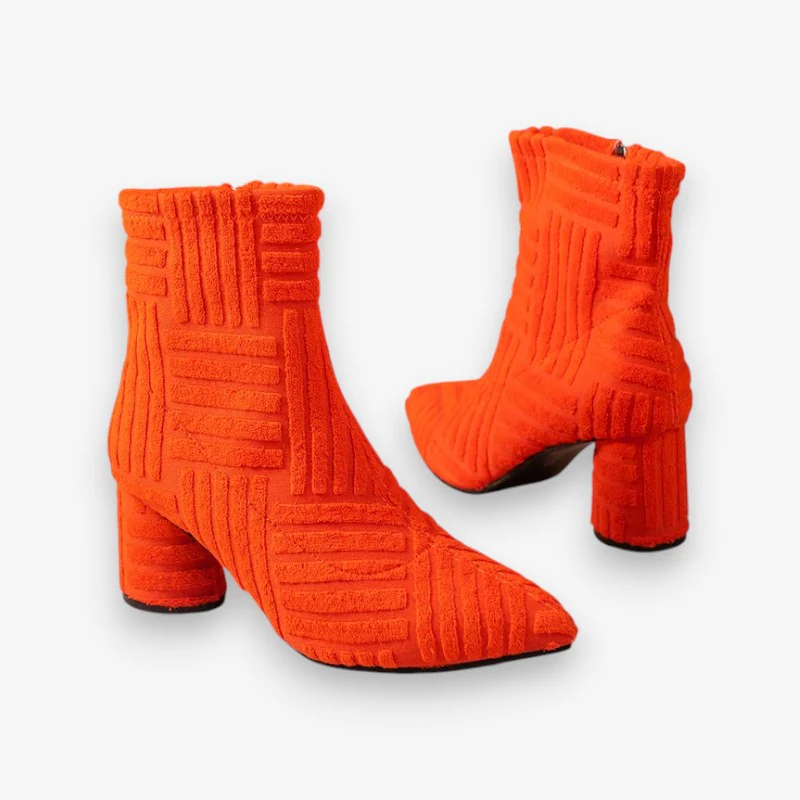 Aylin – Bottines à bout pointu avec talon carré et fermeture éclair latérale - Image 2