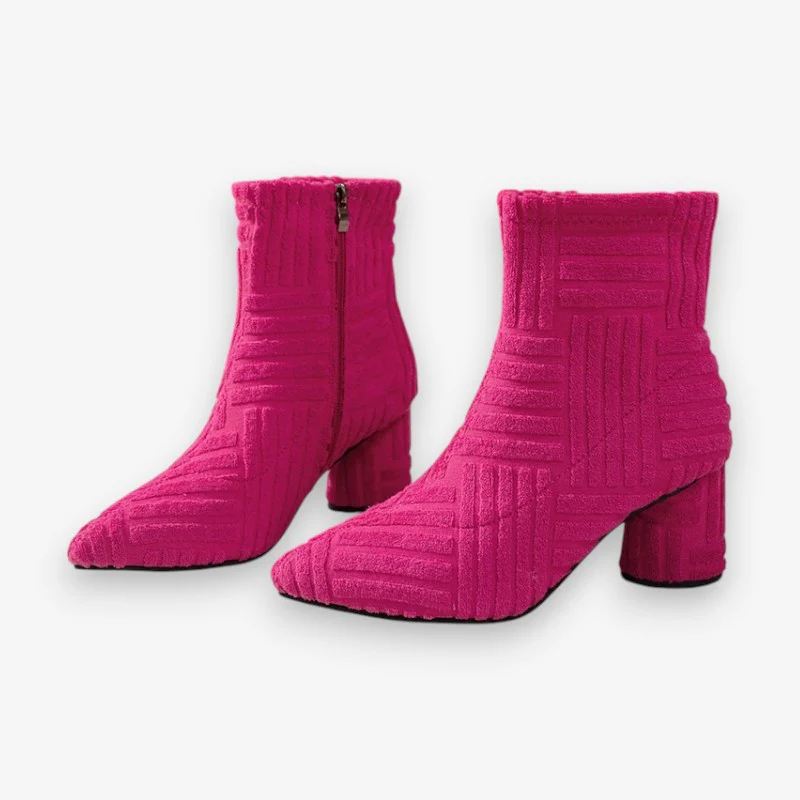 Aylin – Bottines à bout pointu avec talon carré et fermeture éclair latérale - Image 4