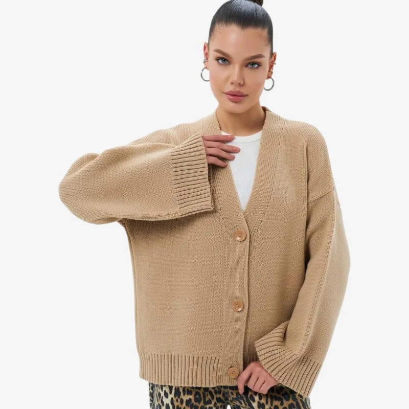 Aylin – Gilet à manches longues boutonné et col en V - Image 5