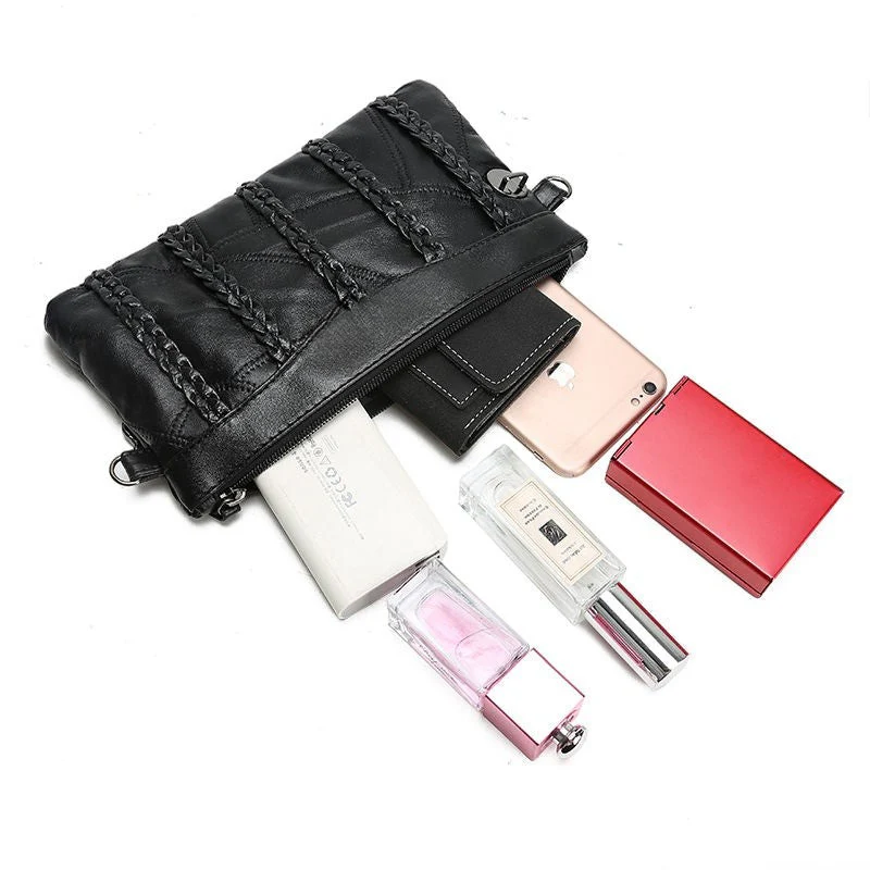 Sac bandoulière avec détails tressés + bandoulière ajustable - Image 2