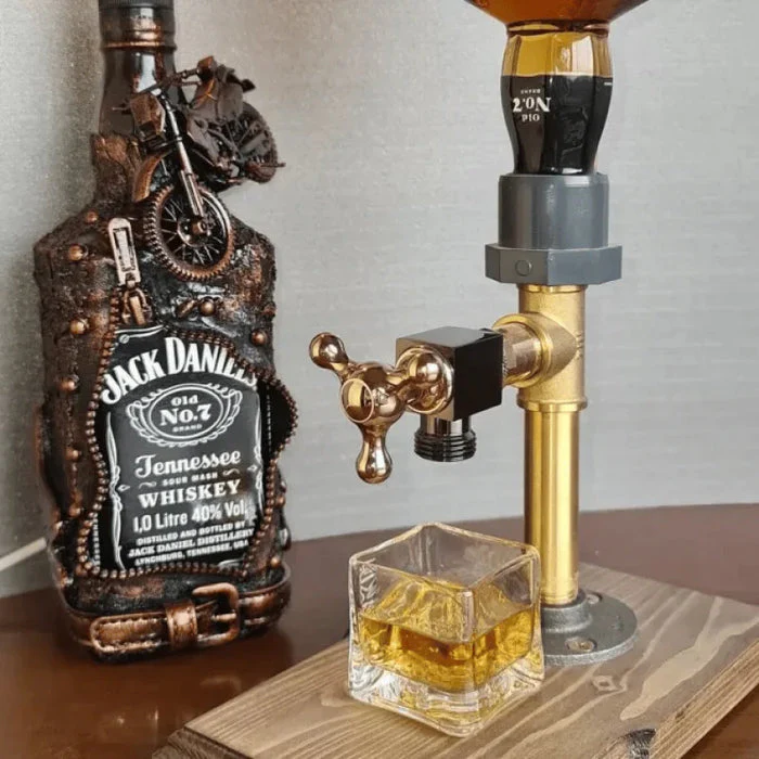 Distributeur de boissons en bois BarrelCraft avec robinet